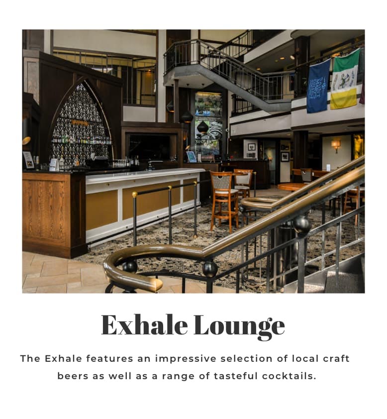 Exhale Lounge bar and lobby seating